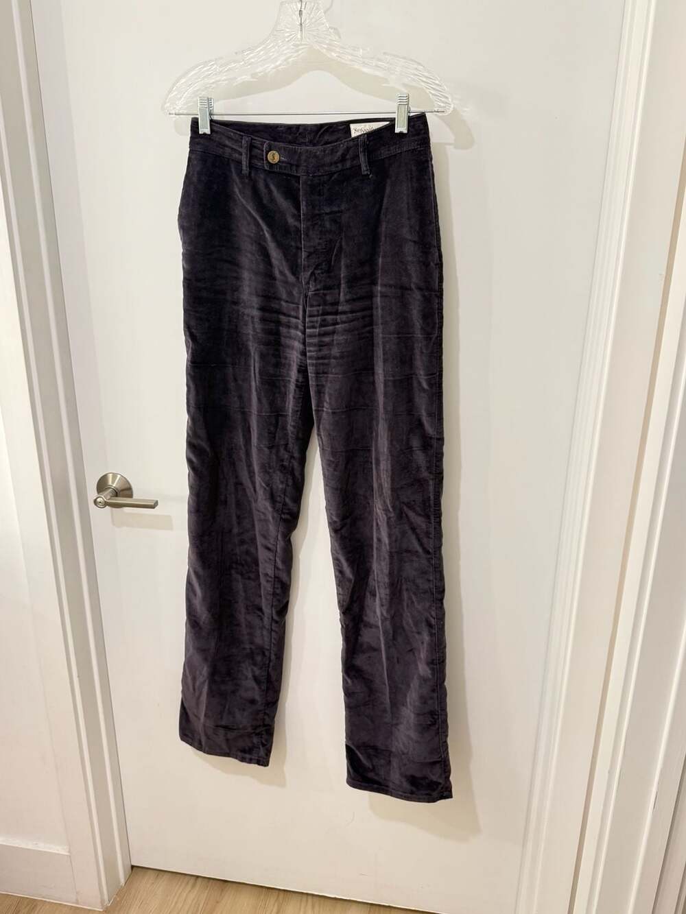Vintage Yves Saint Laurent Paris New York Women's Navy Corduroy Trousers